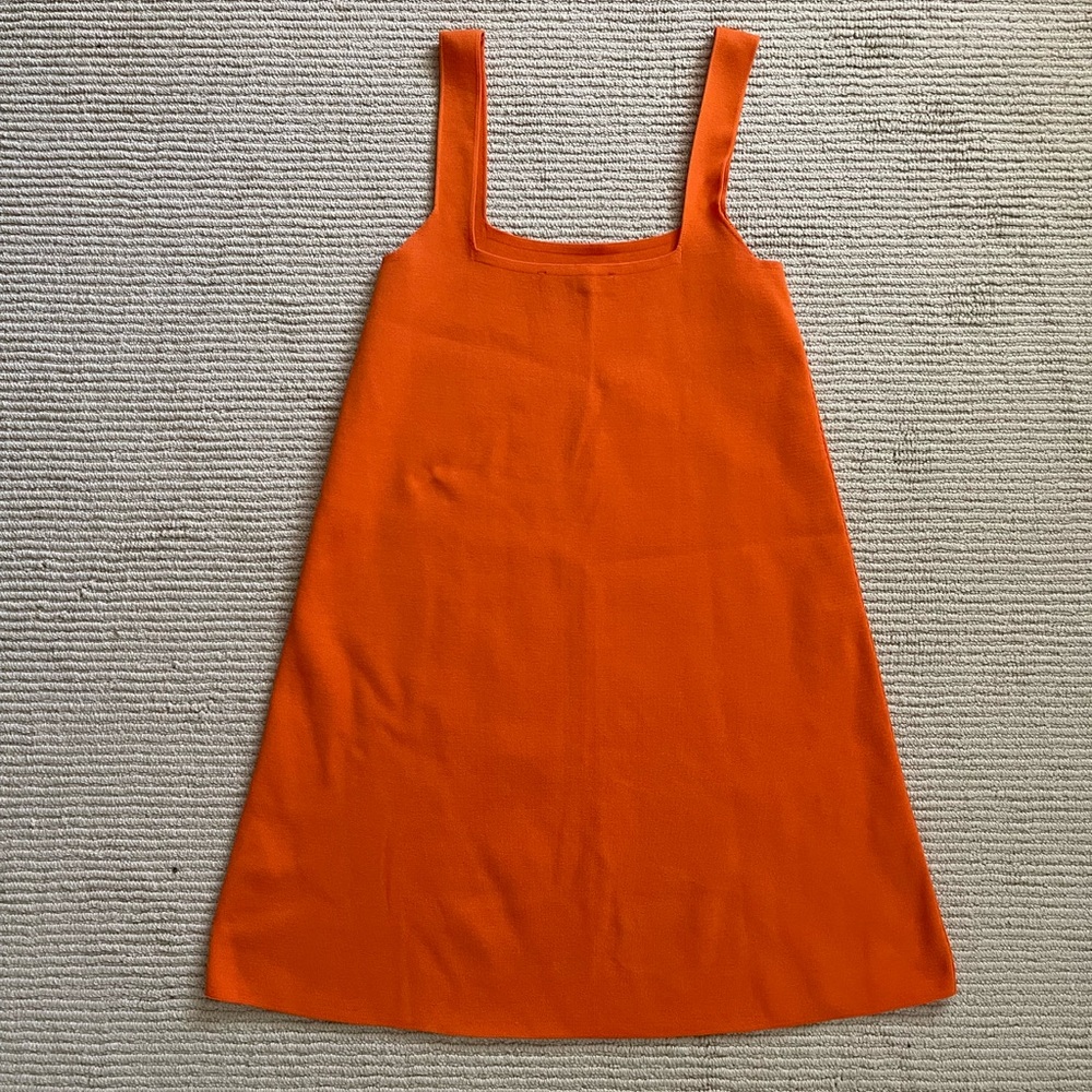 Zara Mini Drees Brand New Color Orange Size Small . Stretch Material